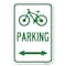 Signmission Bicycle Symbol Parking With Bidirectio Heavy-Gauge Aluminum Sign, 12" x 18", A-1218-24314 A-1218-24314 - alternate 1